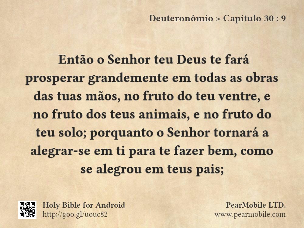 Deuteronômio, Capítulo 30:9